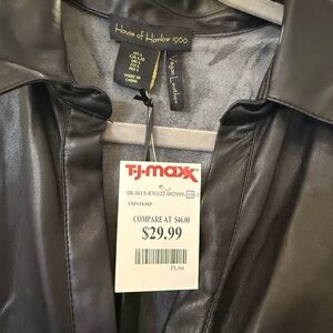 House of Harlow 1960 Black Vegan Leather Jacket